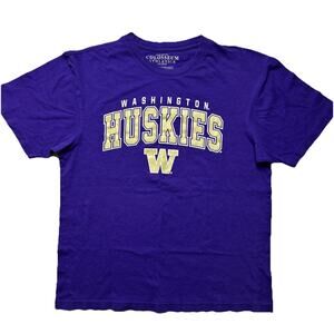 Colosseum Athletics Washington Huskies T-Shirt Purple Unisex Size Large